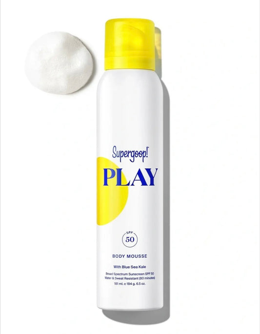 Supergoop PLAY Body Mousse SPF 50 with Blue Sea Kale
