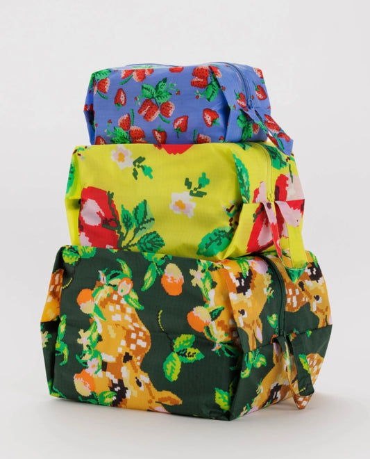 BAGGU 3D Zip Needlepoint Fruit
