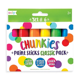 Ooly Chunkies Paint Sticks: Classic Pack - Set of 6