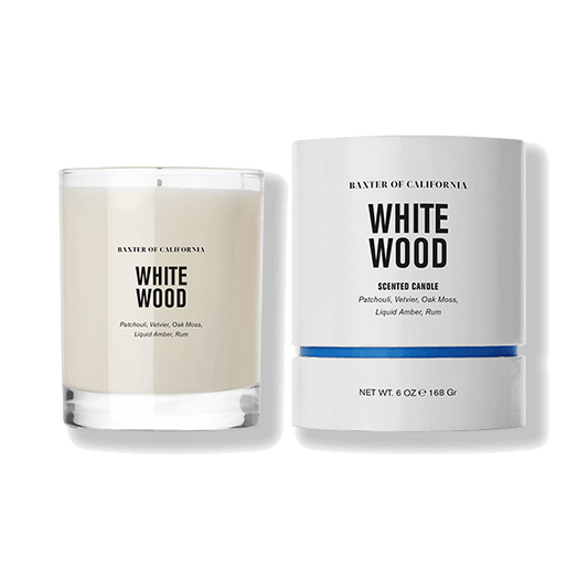 Baxter White Wood Candle